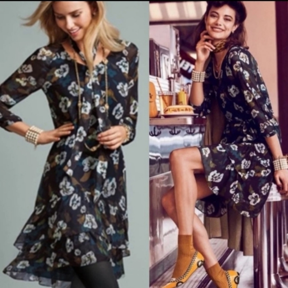 CABI Floating Flowers Piroette Dress in Large